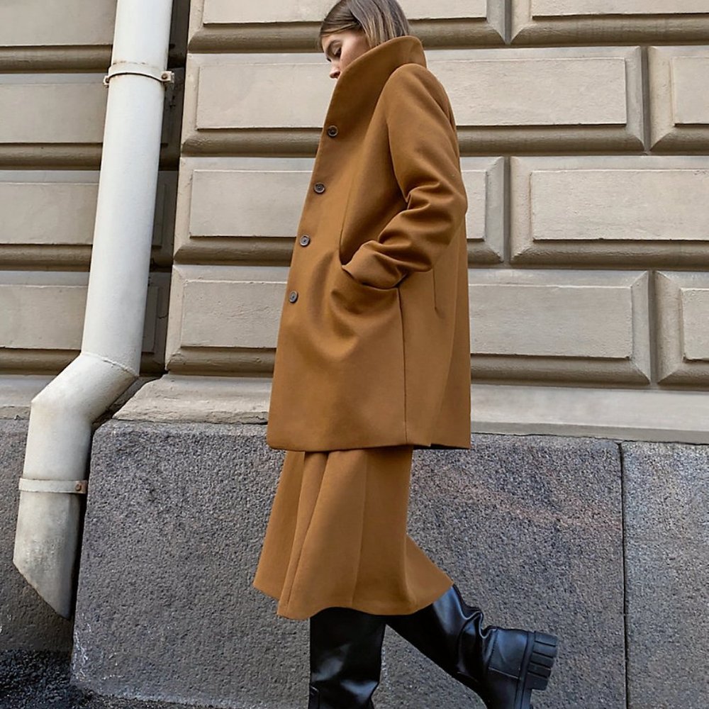 Wilfred - Mid-length wool cashmere coat - Picture 6 of 7